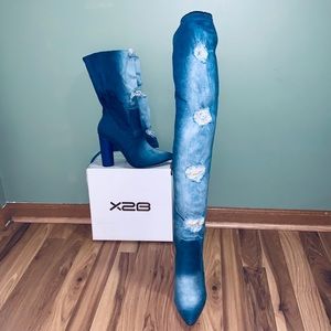 Brand NEW Knee high Jean Boots!